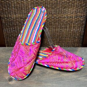 Handcrafted Block Stitch Japanese House Shoes NWOT